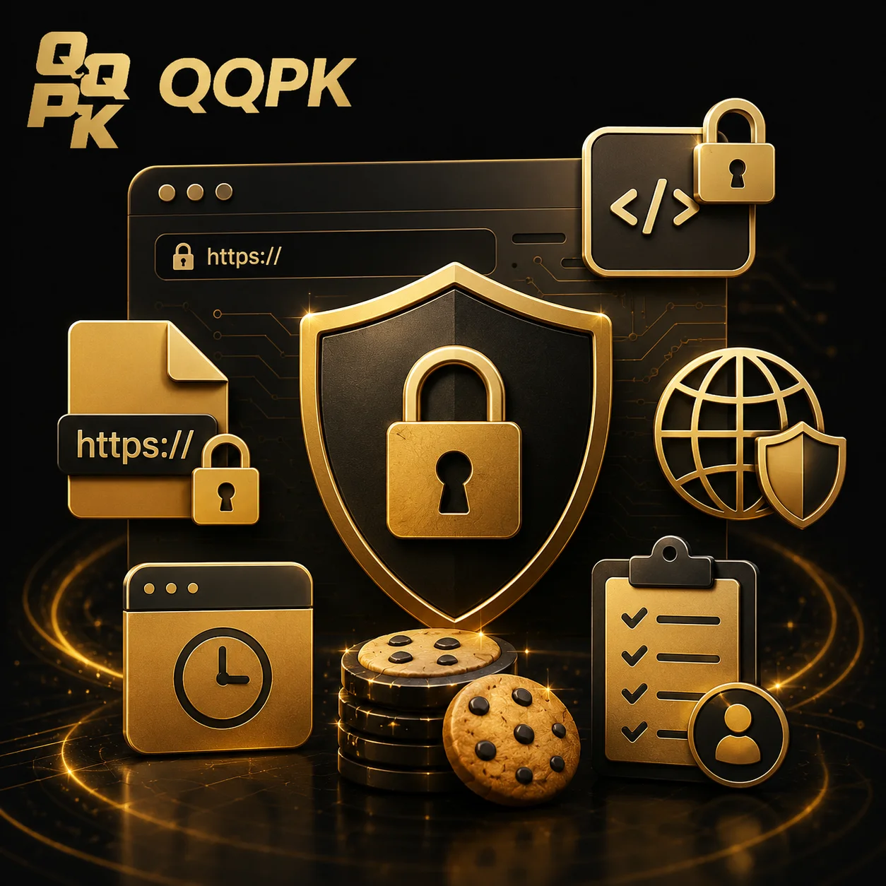 QQPK secure cookies and HTTPS privacy protection.